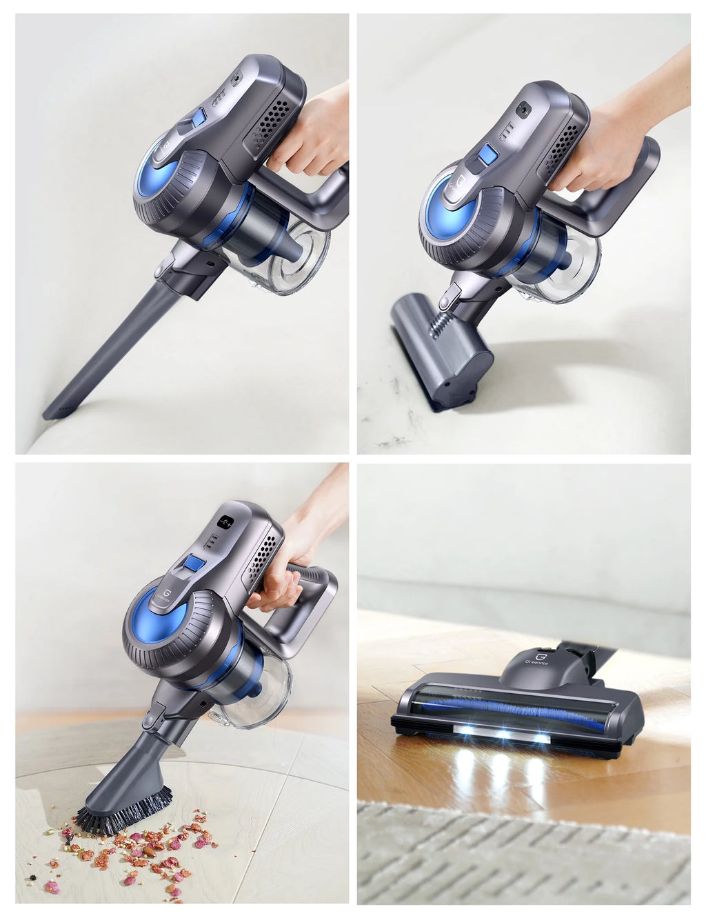 Cordless Vacuum Cleaner, 4 in 1 Handheld Lightweight Blue Q679762