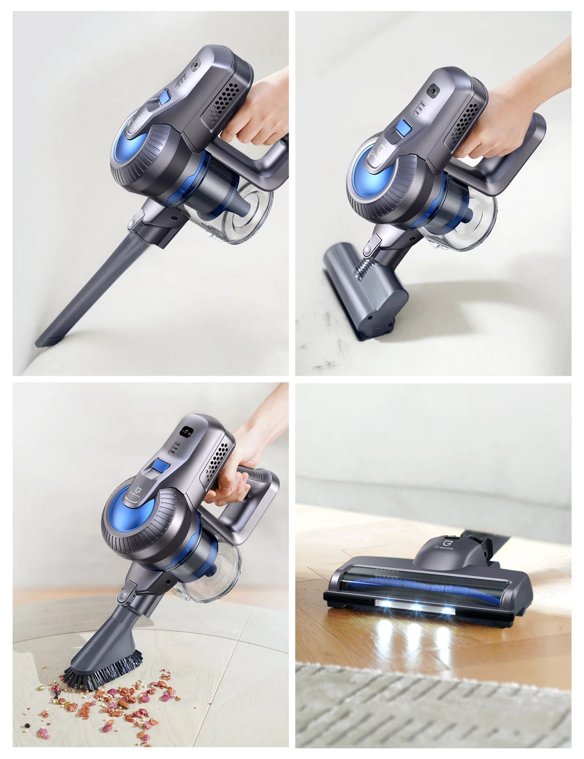 Cordless Vacuum Cleaner, 4 in 1 Handheld Lightweight Blue Q679762