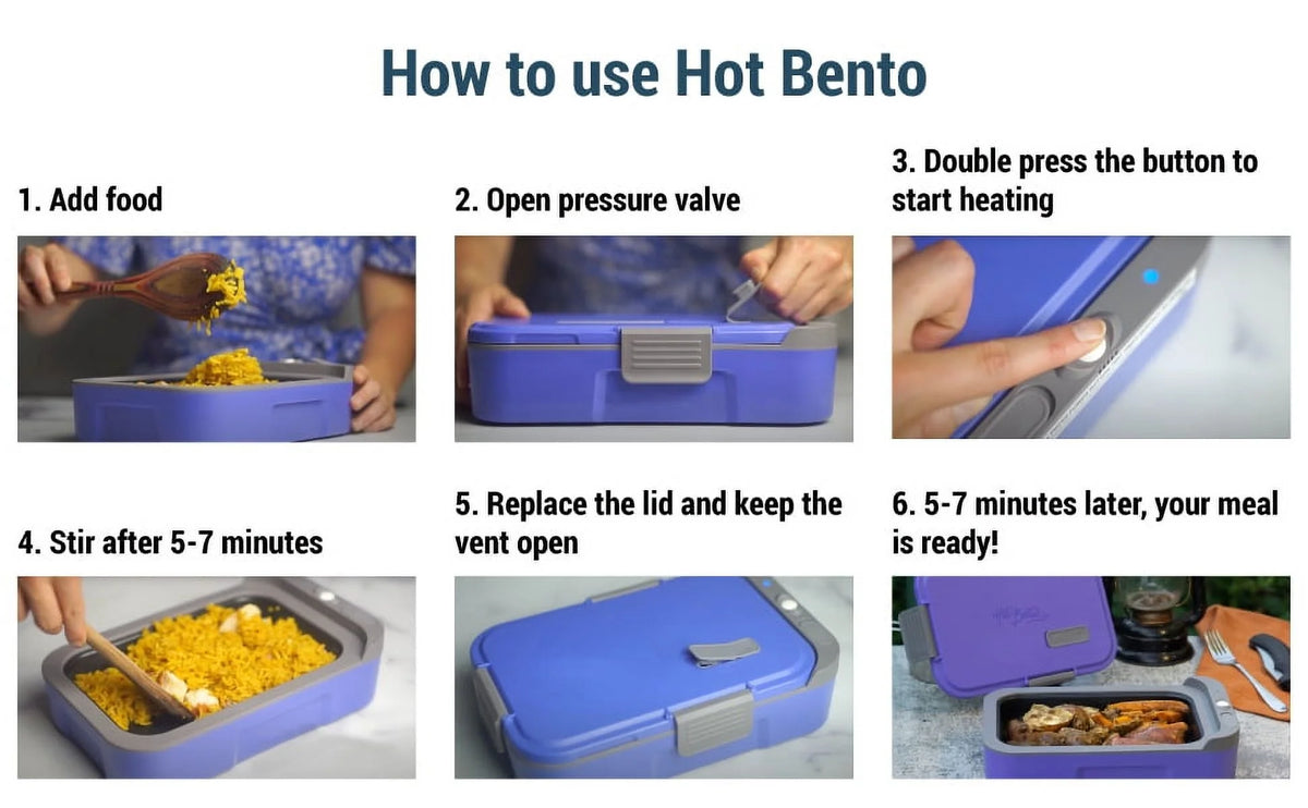 Self Heated Reusable Lunch Box and Food Warmer B50245