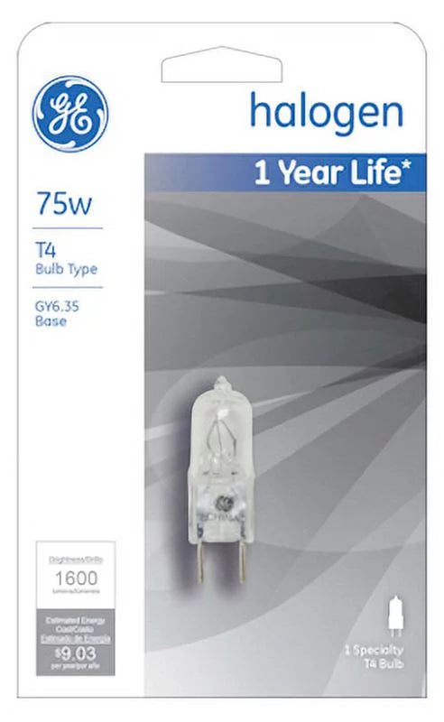 75W 12V T4 Bi-Pin Quartz Halogen Lamp GY6.35 Base B94241