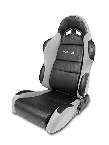 Gray Vinyl Velour Left Racing Seat R410