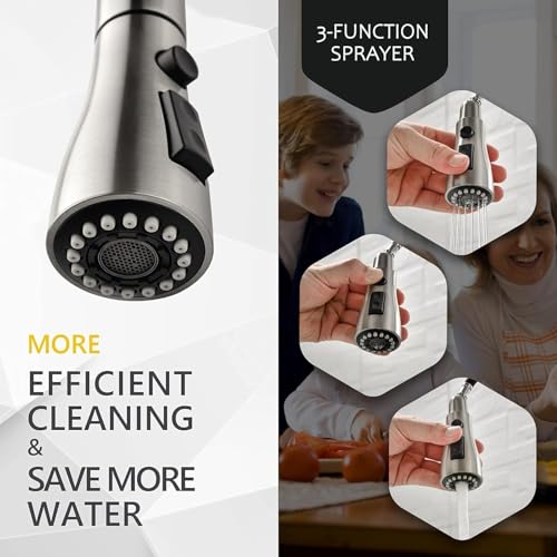 Single Handle Pull Down Sprayer Kitchen Faucet O1958