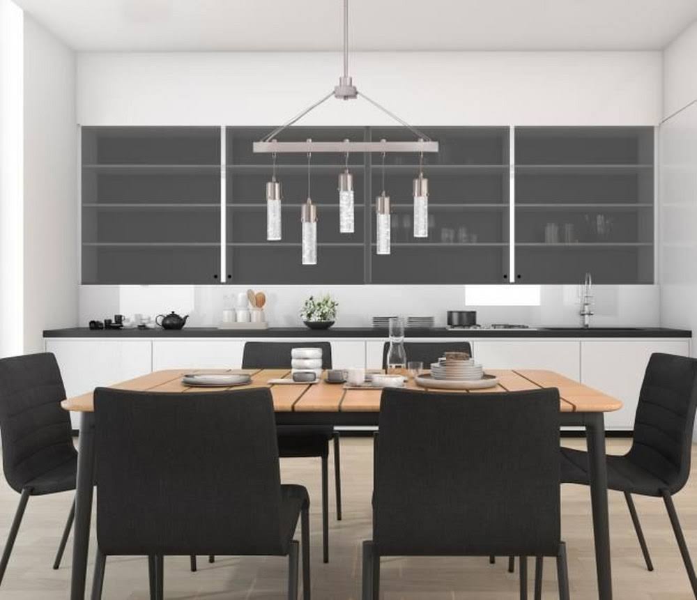 Brushed Nickel 5-Light LED Chandelier U21226