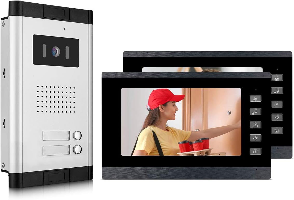 Wired Video Door Intercom System with 7 Inches Monitor O8203