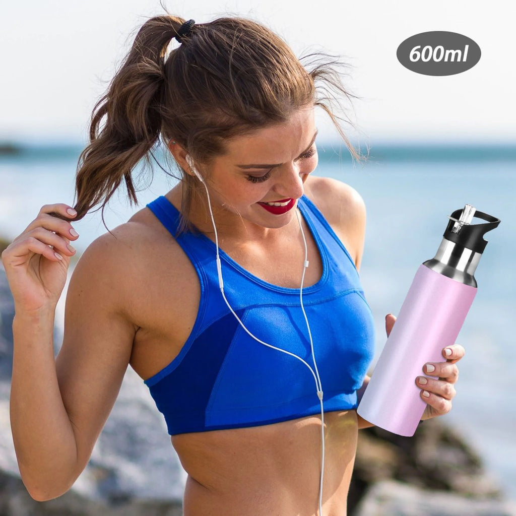 Stainless Steel Vacuum Insulated Water Bottle with Straw Lid 20 OZ Z794