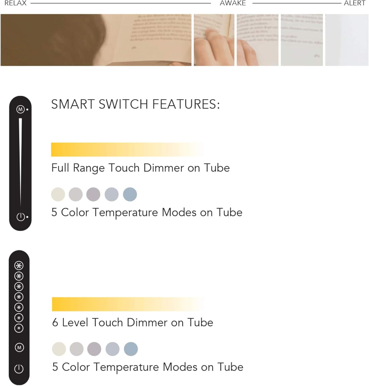 Circadian LED Floor Lamp with Smart Switch H859409
