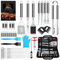 35 Pcs BBQ Grill Accessories Set with Thermometer, Fork, Tongs V895