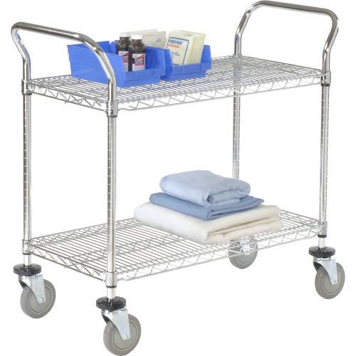 Chrome 2 Shelf Utility Cart U5534