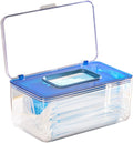 Blue Mask Storage Box with Lid Organizer A588544