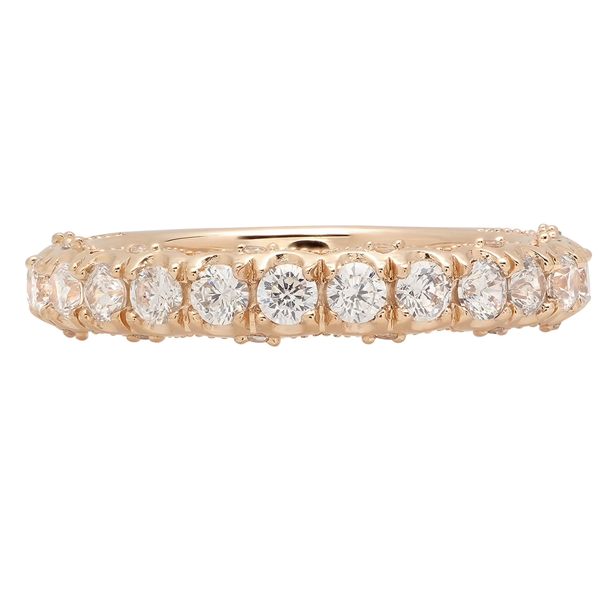 18K Yellow Gold Eternity Engagement Diamond Ring N29127