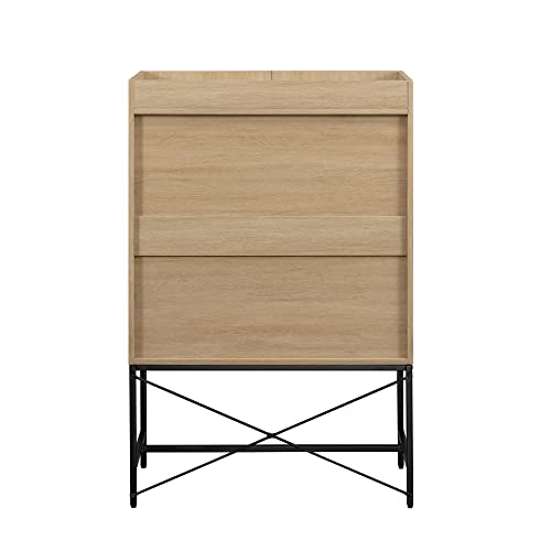 Dark Walnut 2-Door Tall Accent Cabinet C273904