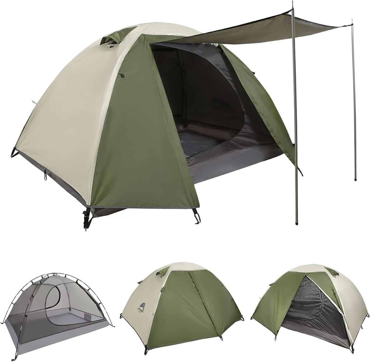 2 Person Ultralight Waterproof Double Layer Dome Camping Tent H52603