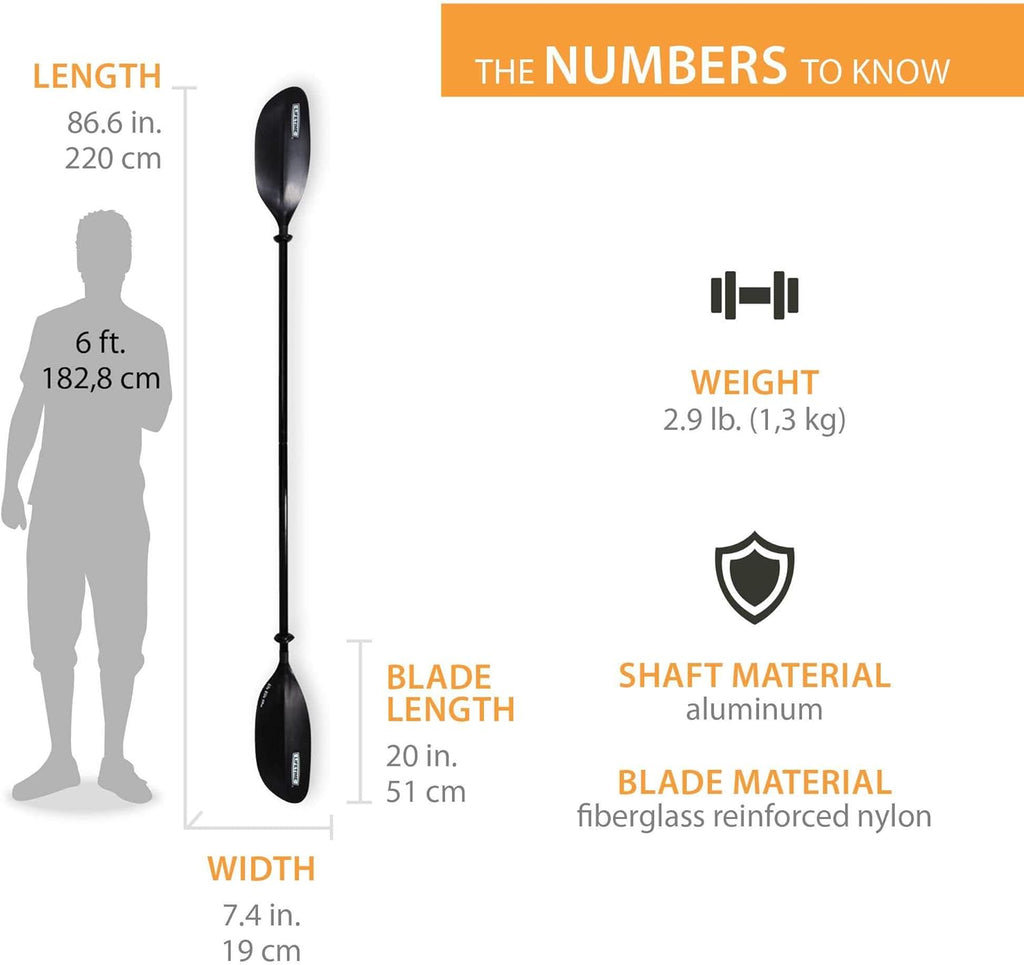 Black 86.6 inches Kayak Paddle K40364
