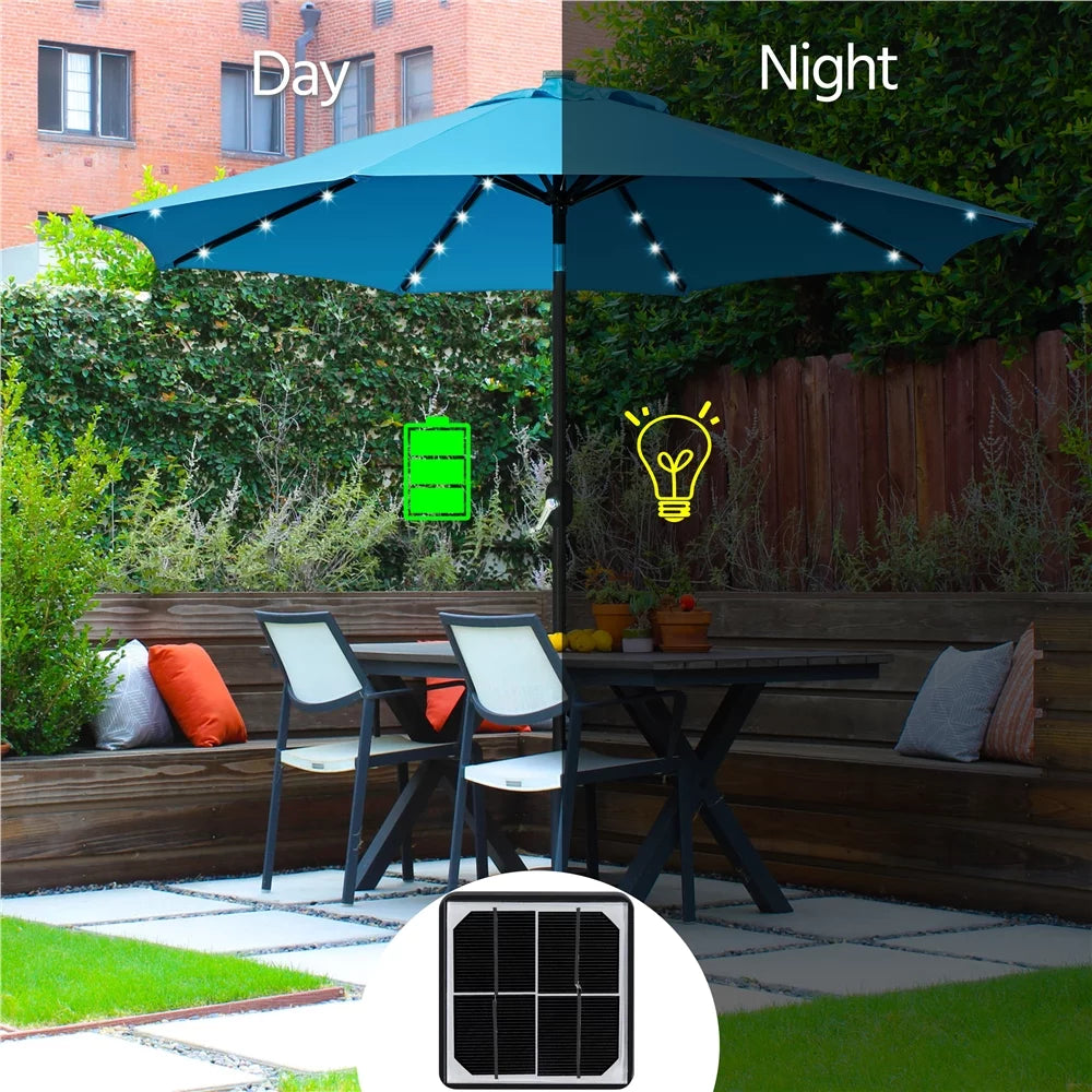 7.5ft Patio Umbrella with LED Lights F428