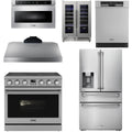 36 Electric Range, Range Hood, Refrigerator, Dishwasher, Microwave and Wine Cooler N660361