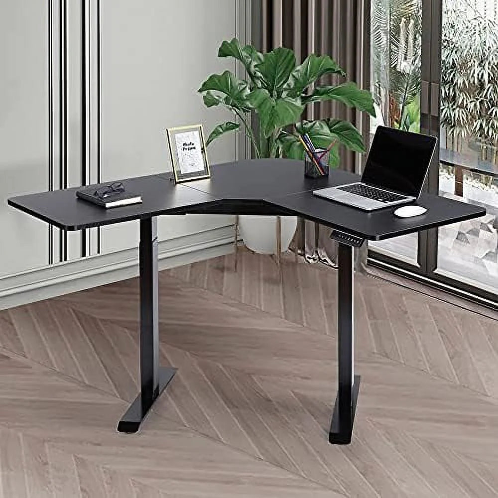 L Shaped Dual Motor Electric Height Adjustable Standing Desk P2011