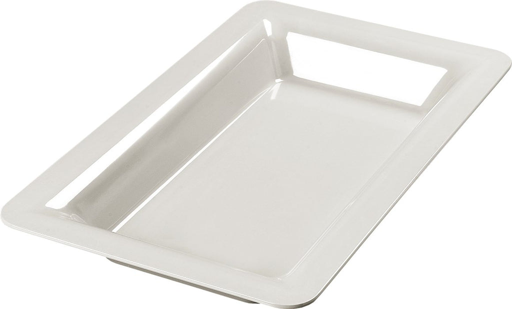 White Melamine Full Size Food Pan, 4 qt Capacity, Case of 6 D870801