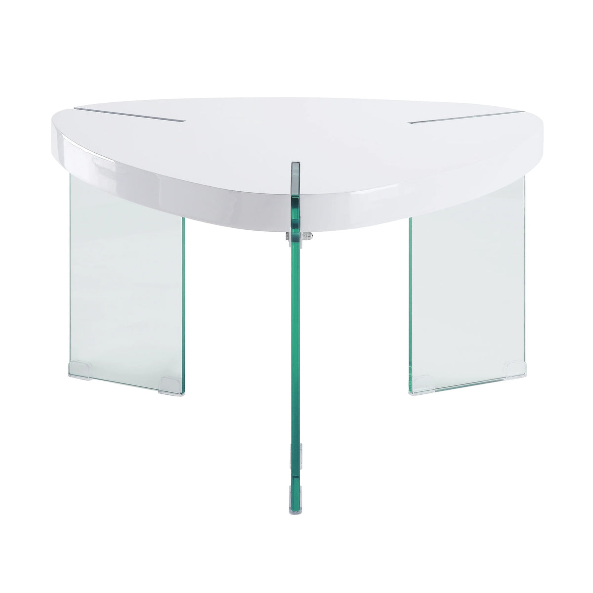 White High Gloss & Clear Glass Coffee Table X834752