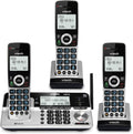 3 Handset Cordless Phone with Answering System, Silver & Black E755013