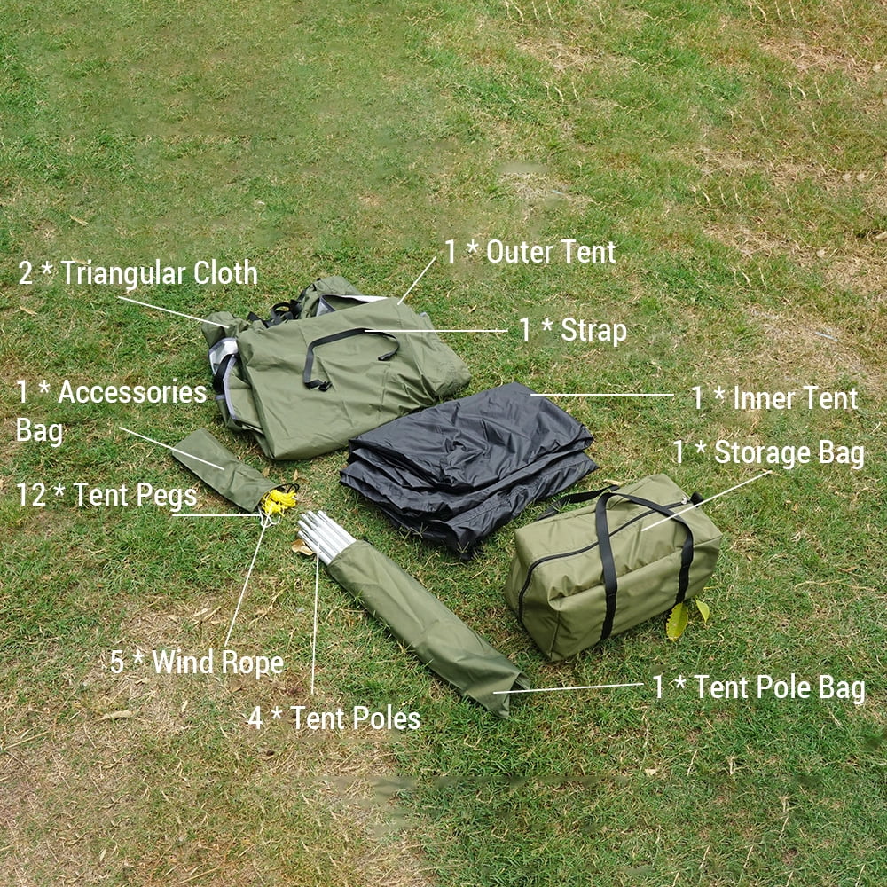 Windproof Waterproof Backpacking Tent for 1/2 Person Double Layer E5571