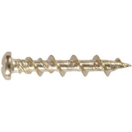 Brass Plated Anchoring Screws 3/16 by 1-1/4 inch 20 Pack A937195