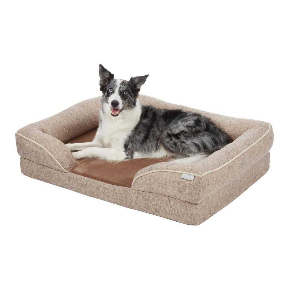 Plush Orthopedic Bolster Cat Dog Bed with Removable Cover F7585