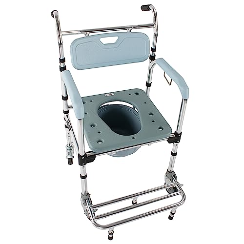 4-in-1 Bedside Commode Chair with Arms & 4 Brakes, Weight Capacity 300lbs G12450