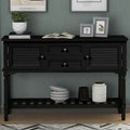 47'' Modern Console Table with 2 Drawers, 2 Cabinets and 1 Shelf, Black V35364