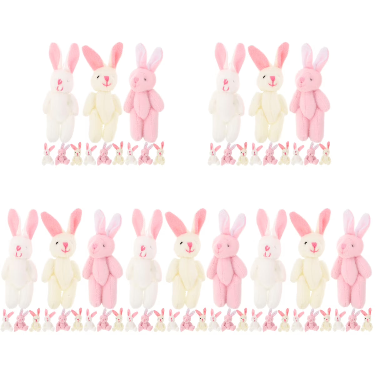 75 Pcs Mini Plush Bunny Stuffed Animal Toy F471