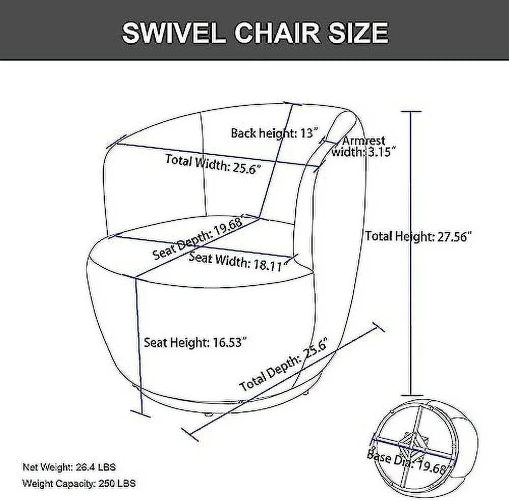 Green Teddy Upholstered Swivel Barrel Chair U43442