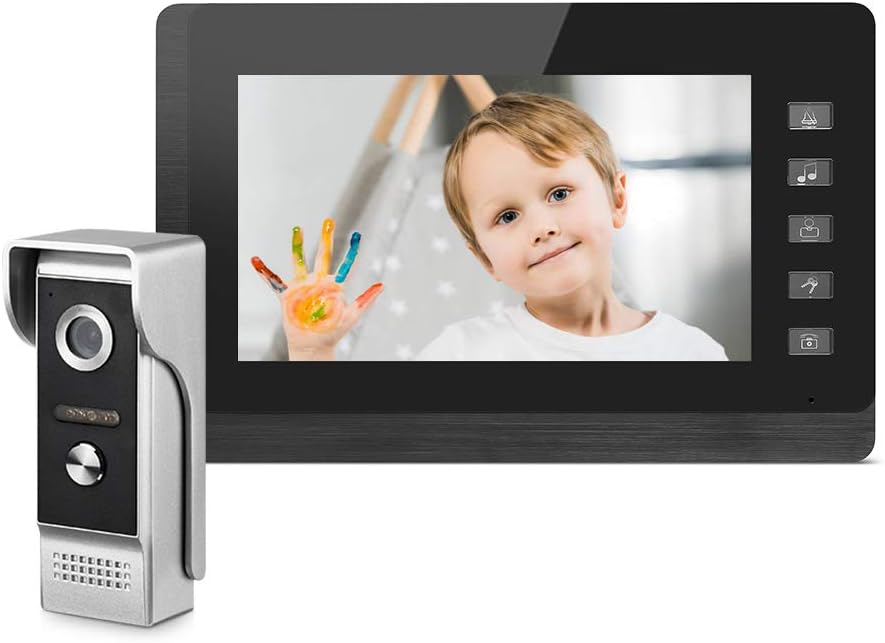 Wired Video Door Intercom System with 7 Inches Monitor O8203