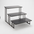 3 Tier Black Rectangular Display Stand L430507