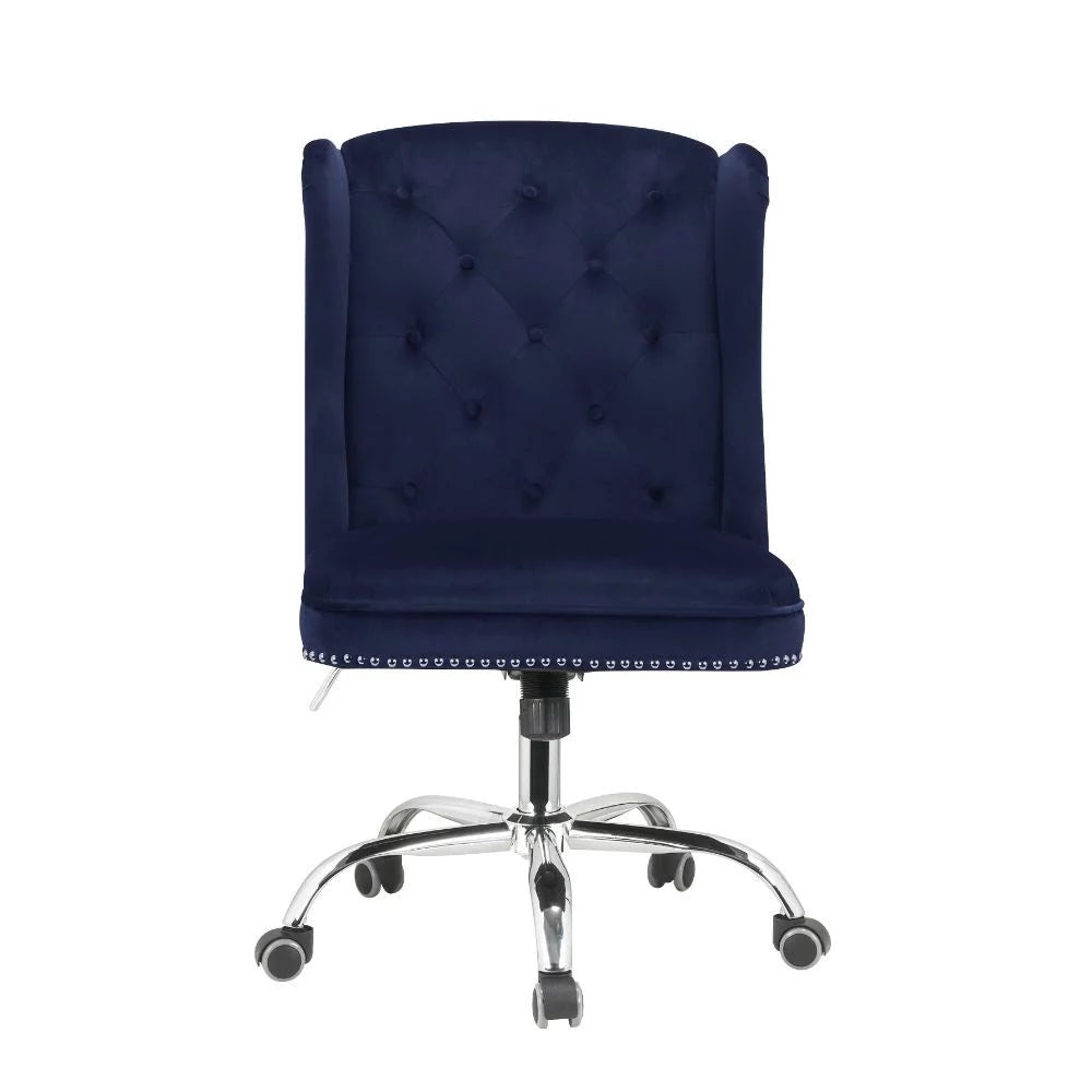 Midnight Blue Velvet Office Chair C337