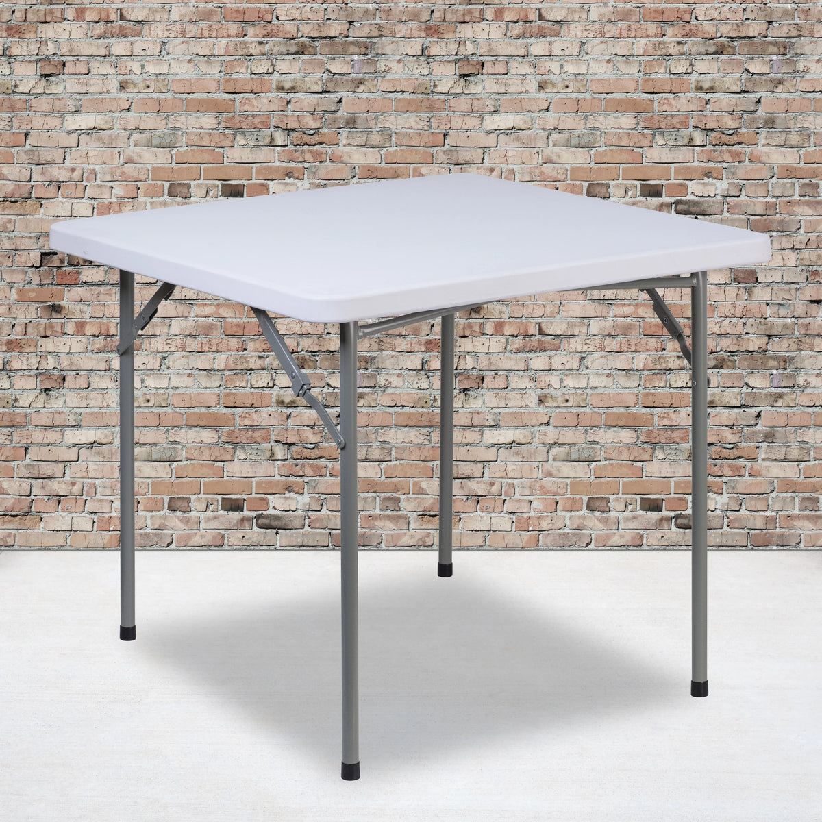 Square Granite White Plastic Folding Table L338737