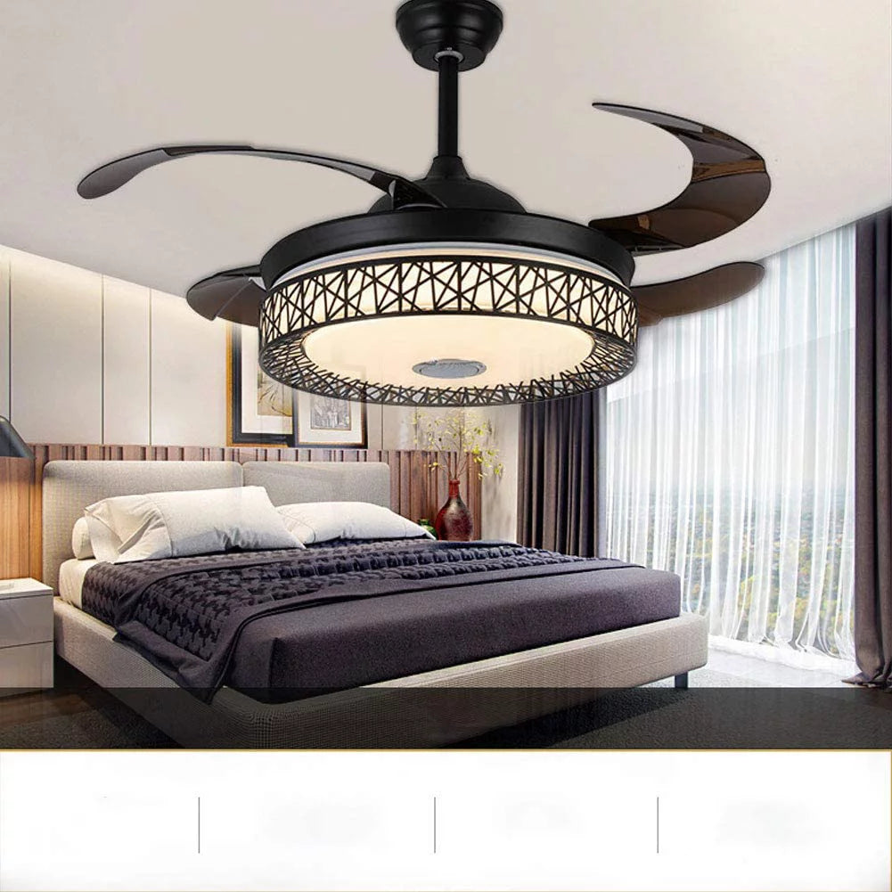 42 Inch Black Ceiling Fan Light with Remote H904