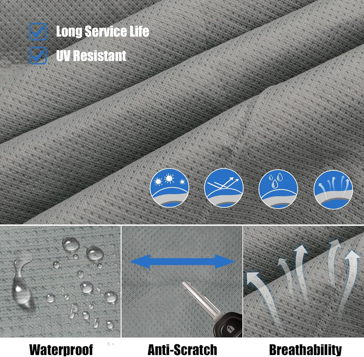 6 Layers Windproof Anti-Scratch UV Resistant RV Cover T803