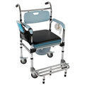 4-in-1 Bedside Commode Chair with Arms & 4 Brakes, Weight Capacity 300lbs G12450