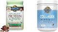 Chocolate Organic Protein Greens Powder 22 Ounce & Unflavored Grass Fed Collagen Peptides Powder S84598