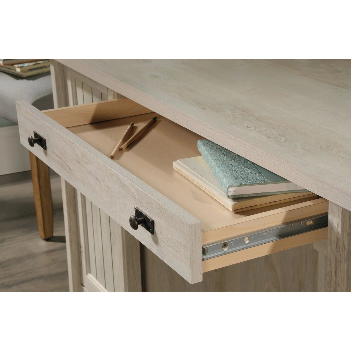 Computer Desk, Chalked Chestnut Finish V852133
