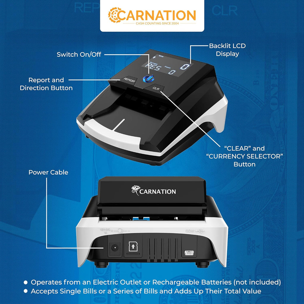 Automatic Counterfeit Bill Detector with Ultraviolet, Magnetic Ink, IR Technology K1294