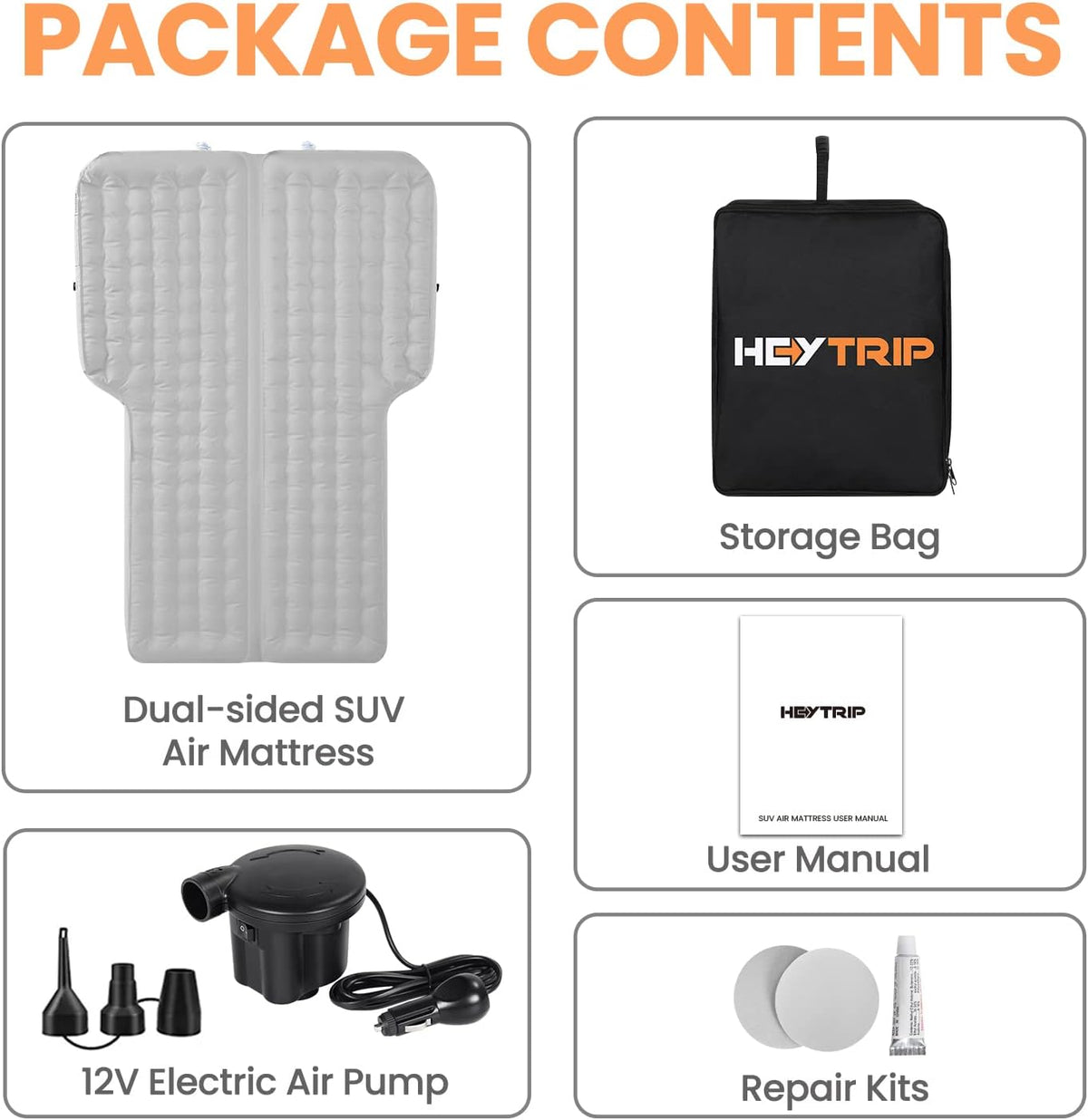 SUV Inflatable Air Mattress 4 Inch 2 Persons U3922