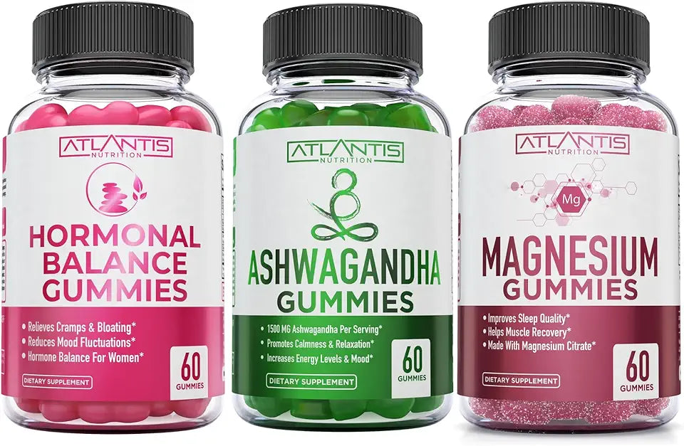 Hormonal Balance Gummies + Ashwagandha Gummies + Magnesium Gummies Y74146