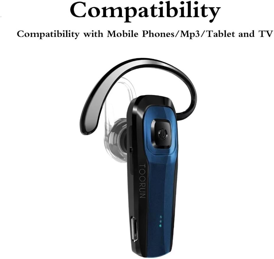 Blue Bluetooth Wireless Earpiece with Microphone P9620