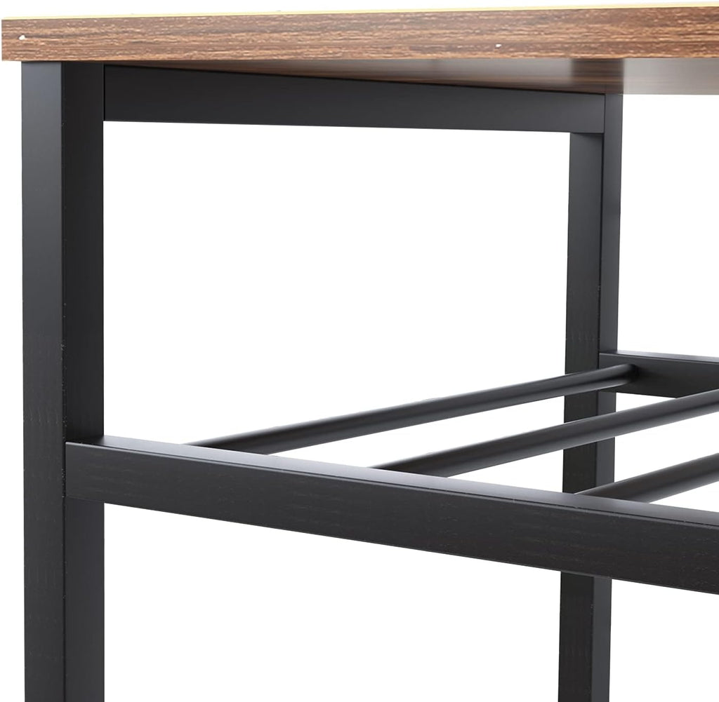 3-Tier Kitchen Baker's Rack with Drawer Black O284661