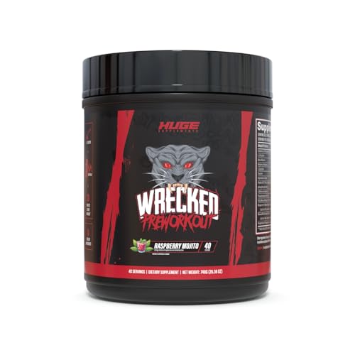 Wrecked Pre Workout, 10g L-Citrulline, 6.4g Beta Alanine, 5g Tyrosine, 1g Alpha GPC, 375mg Caffeine A68806