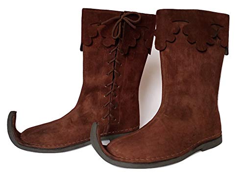Medieval Brown Leather Knee High Boots A21884