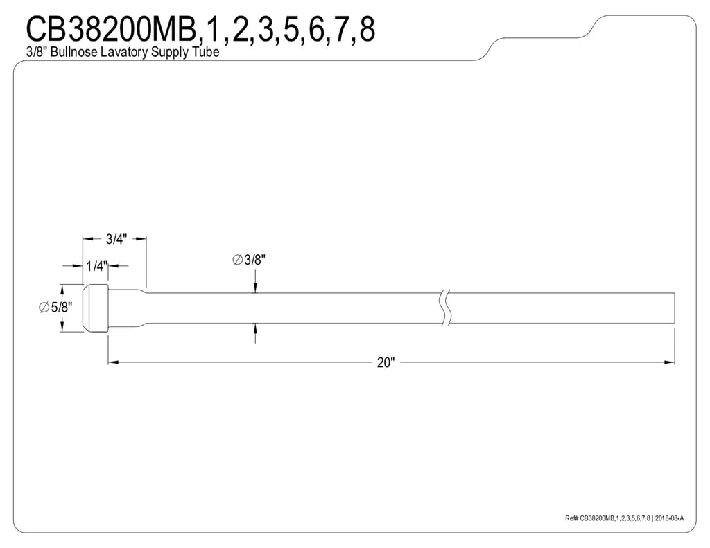 Matte Black Bathroom Supply Line U3264