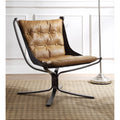 Coffee Top Grain Leather Accent Chair D663124