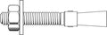 Coarse Thread Ultrawedge Wedge Anchor Low Carbon Steel Zinc Plated Pk 25 F299495