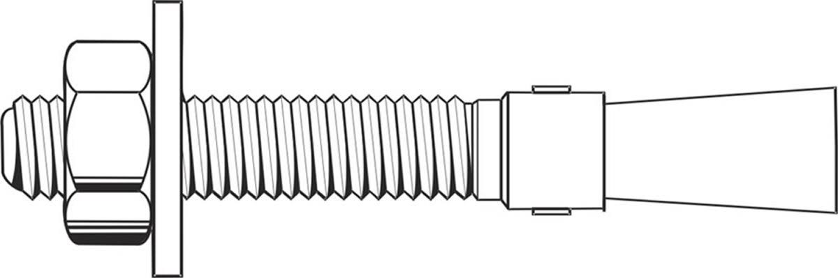 Coarse Thread Ultrawedge Wedge Anchor Low Carbon Steel Zinc Plated Pk 25 F299495